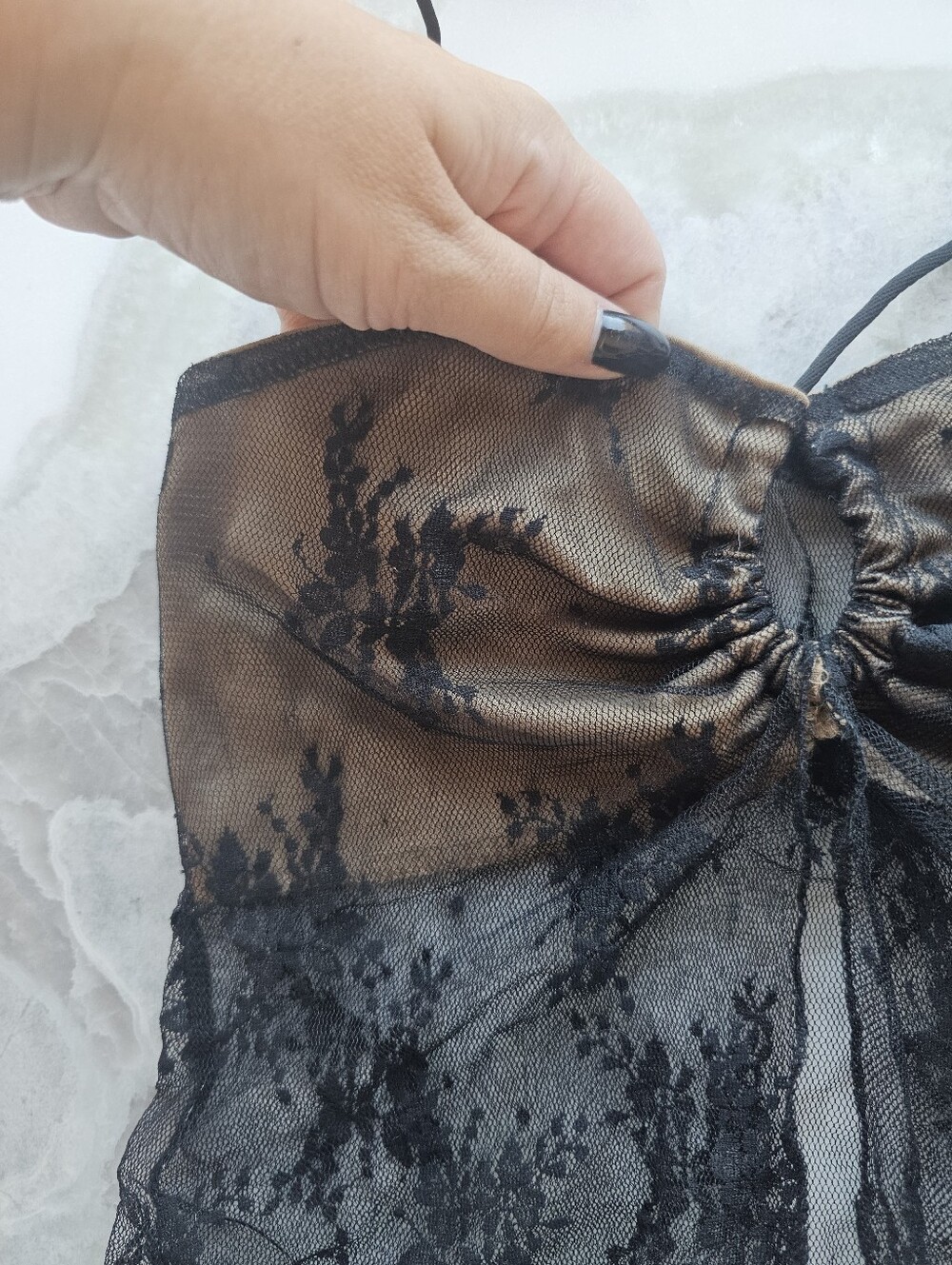 Tiger Mist Karolina Black Lace Tie-Top - Picture 6 of 10